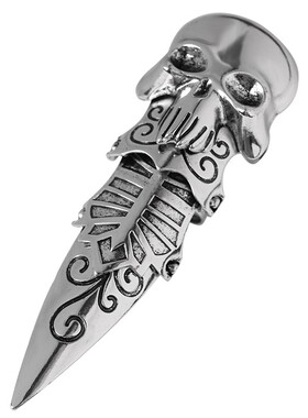 盔甲骷髅戒指关节指套手指饰品