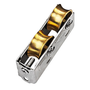 73铝合金门窗滑轮90推拉玻璃门轨道轱辘轮子80移窗滚轮828型铜轮