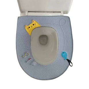 小号马桶垫拉链款老式坐便器套圈宾馆小尺寸坐便套家用可爱卡通绒