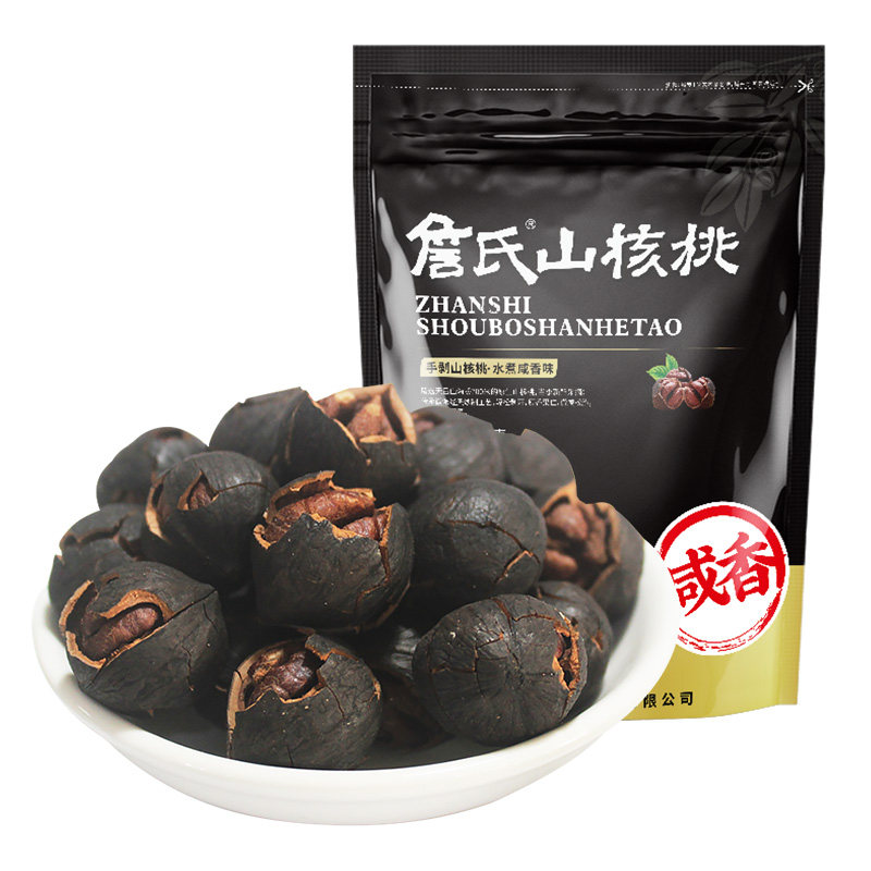 詹氏手剥山核桃405g水煮咸香味袋装宁国特产坚果零食