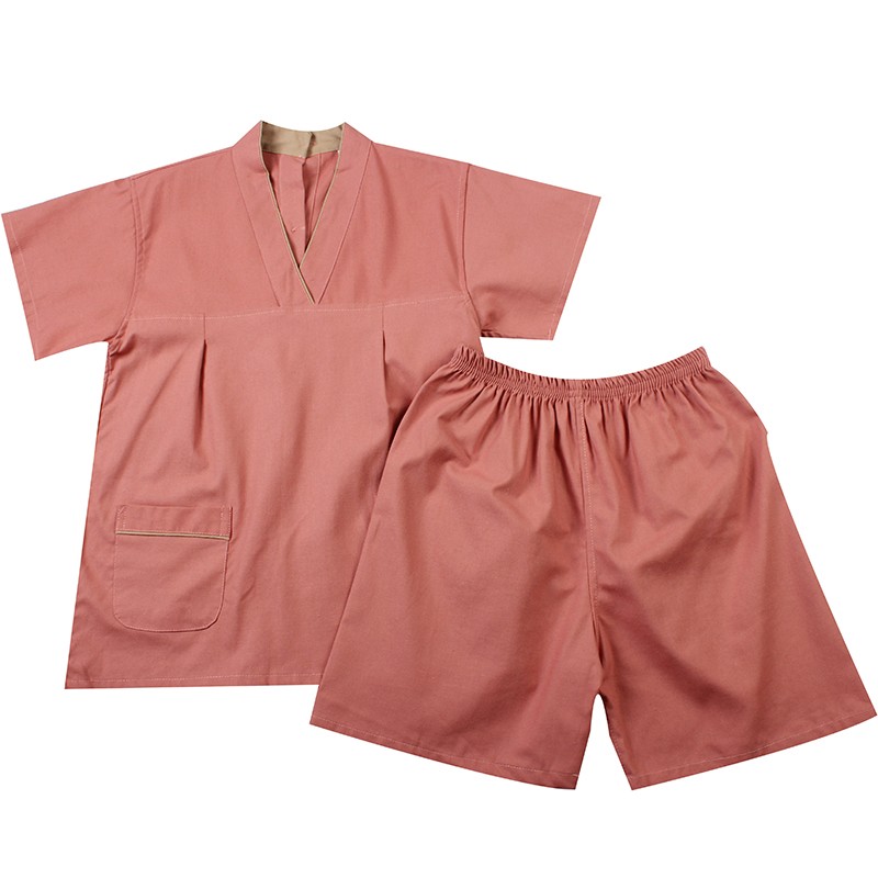 艾灸服100%纯棉后开扣养生艾灸衣服针灸按摩服开背棉麻理疗服包邮