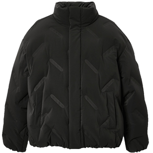 杰克琼斯男装冬季新款羽绒服泡芙纯色百搭款立领发热内里短款外套