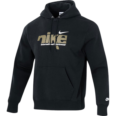 Nike/耐克正品2025冬季款男士日常连帽套头印花卫衣IM8322-010