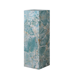 花园庭院装饰大理石摆件石柱岩板花架摆台客厅落地展示台高级轻奢