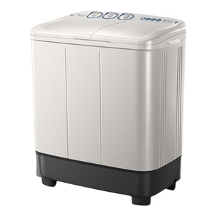 美的8kg大容量半自动家用租房老式双桶双缸洗脱一体波轮洗衣机