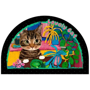 卡通可爱小猫软硅藻泥浴室地垫吸水防滑卫生间门口地毯厕所脚垫