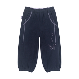 马拉丁儿童裤子25冬装新款男小童立体设计粒绒宽松束脚针织长裤