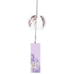 创意礼品日式玻璃夏日和风挂饰车饰门饰紫藤花阳台玄关树下的风铃