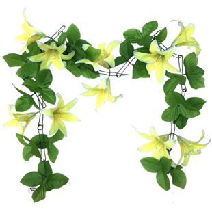 清明节 祭祀用品仿真花墓碑挂花百合花 悼念缅怀亲人长辈绢布假花