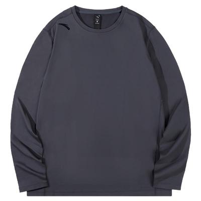 安踏长袖男加绒保暖秋衣运动内衣