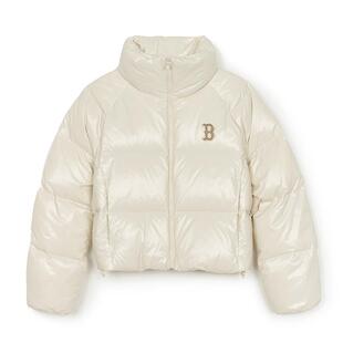 MLB官方 女款时尚短款亮面加厚保暖羽绒服冬季DJB20/DJB23