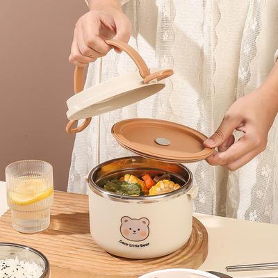 2022乐小满304不锈钢保温饭盒便携多层便当盒饭桶上班族可微波炉