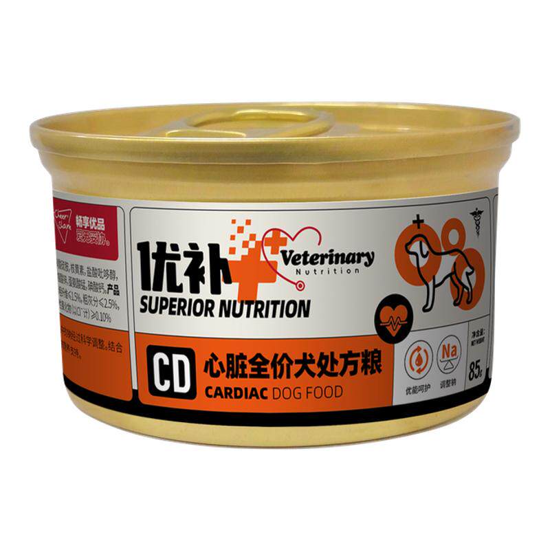 畅享优品优补心脏处方狗罐头呵护心肌犬粮湿粮处方罐85g*6
