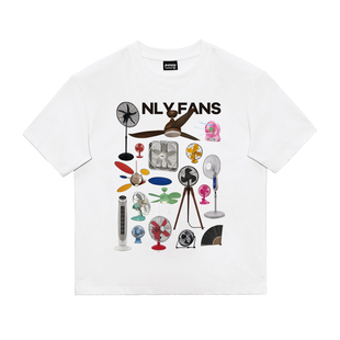 穿上就很凉快 夏日电风扇集合图 趣味小众潮牌男女款短袖T恤潮流
