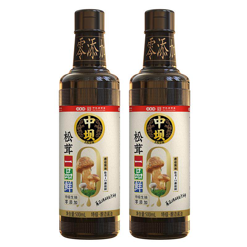 中坝松茸酱油菌菇提鲜500ml家用