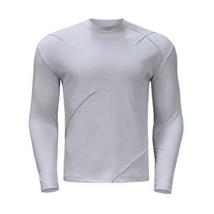 撕裂组织 刃系列硬核战损高弹立体捏褶抓绒显壮长袖运动健身休闲