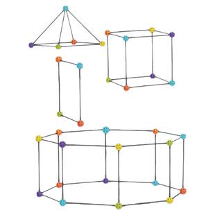 3D城堡几何构建积木玩具拼搭小房子儿童立体空间思维训练帐篷益智