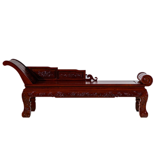 红木家具老挝红酸枝贵妃椅巴里黄檀午睡椅中式实木美人榻休闲躺椅