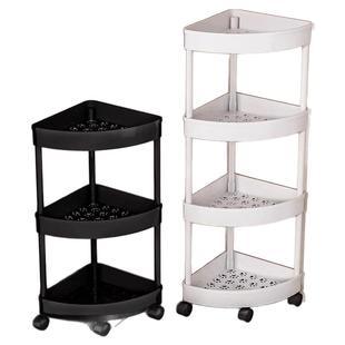 卫生间置物架落地三角架多层家用可移动转角架脸盆架浴室收纳架子