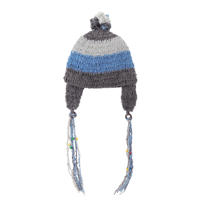 cicochild条纹款保暖护耳针织帽