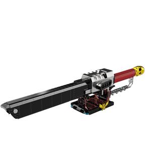 新款战锤40K电动锯齿链锯剑积木星际战士忠诚武器模型摆件带底座