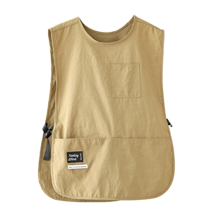 25年时尚防泼水马甲式围裙耐脏耐磨工作服成人家用厨房做饭 罩衣