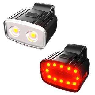 超亮自行车灯前灯手电筒强光夜骑尾灯充电山地公路单车骑行装备