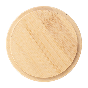 竹木盖子通用型杯盖大口径木质马克杯防尘盖定制水杯盖子单卖勺子