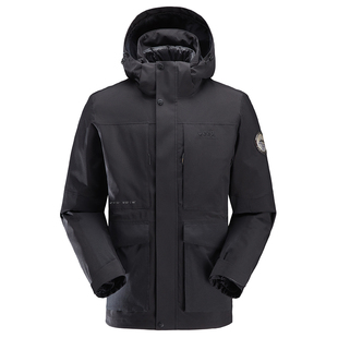 Jeep吉普户外三合一冲锋衣男防风保暖羽绒服可拆卸内胆防寒登山服