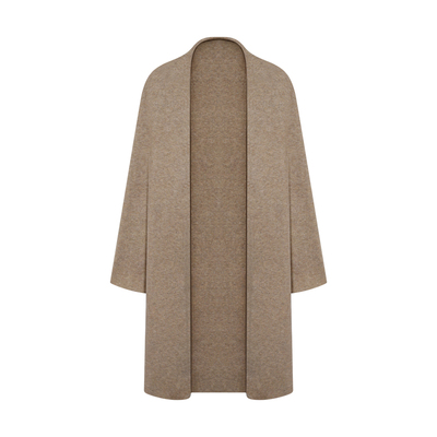 INNERFLOW春季茵散迹慵懒针织羊毛卡其色毛衣背心垂感长裤针织衫