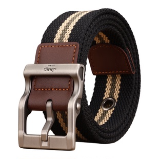 Jeep吉普皮带男款帆布日字扣工装休闲腰带男款牛仔裤带2025新款
