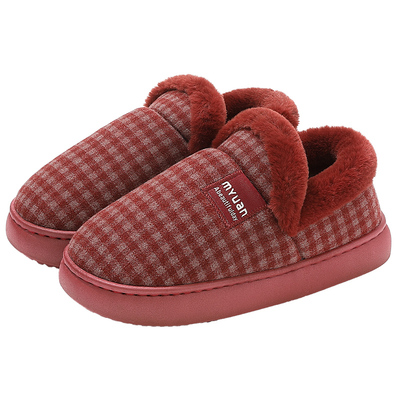 防滑包跟保暖中老年棉鞋女款外穿