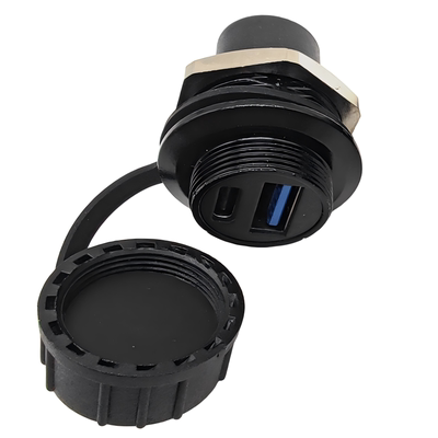 M24圆形RJ45-USB-HDMI防水连接器