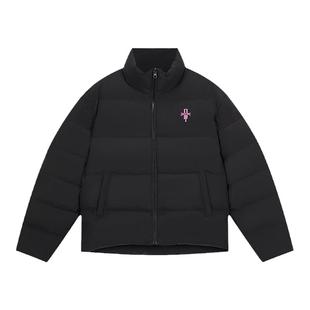 DICETINY 基础logo绣花羽绒服男潮牌立领加厚保暖外套情侣面包服