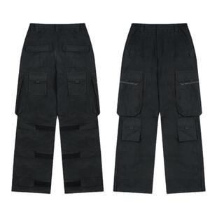 Grailz 23ss 战术口袋工装裤高街vibe韩国小众潮流黑色纯色休闲