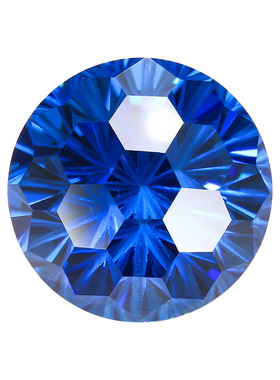 烟花切圆形宝蓝锆裸石 高碳钻裸钻宝石深蓝色美甲耳钉钻天火切