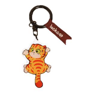 招吉猫亚克力钥匙扣猫咪橘猫可爱原创创意背包钥匙锁匙挂件装饰