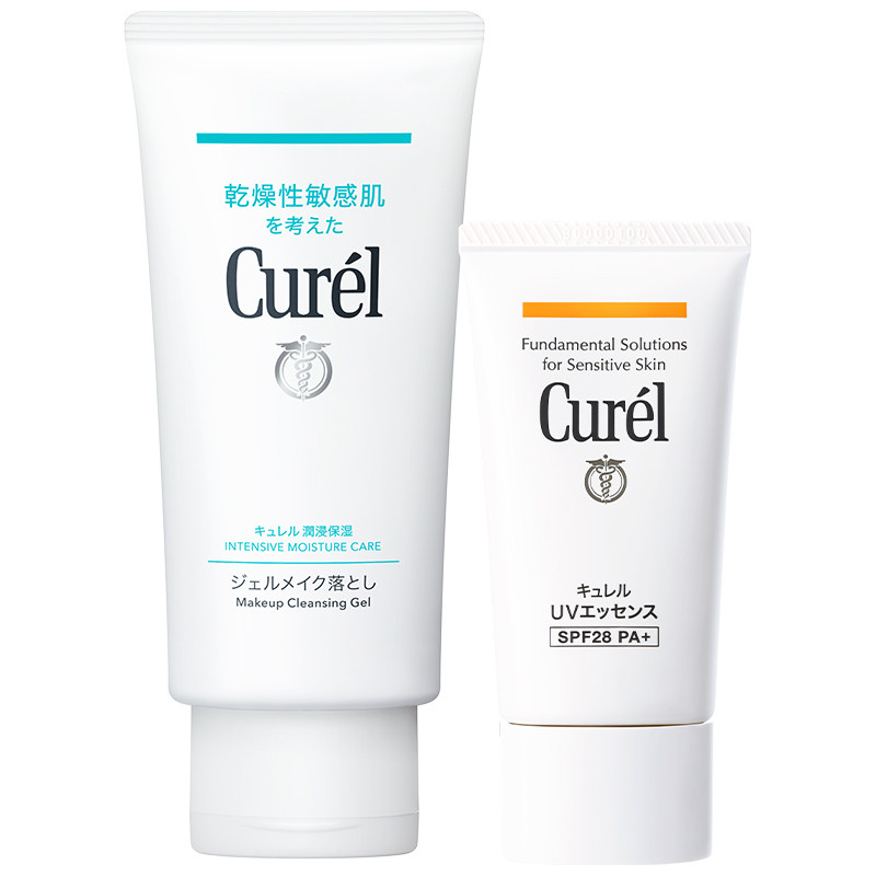 【618狂欢】curel珂润保湿水润卸妆啫喱130g+清爽防晒凝蜜50g