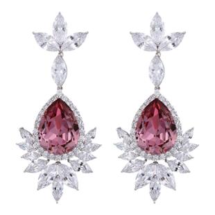 BC波西米亚风耳钉女 奥地利水晶耳环宴会耳坠华丽饰品高级设计感