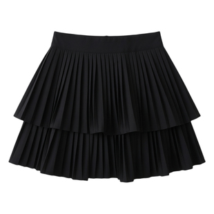 Leisure high waist multi-layered skirt    休闲高腰多层半身裙