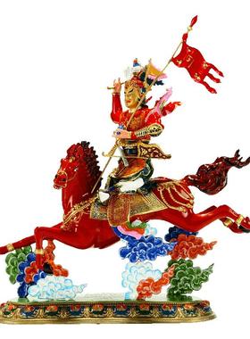 藏村手工彩绘上色居家铜像摆件