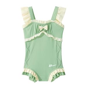 回力儿童泳衣女童连体宝宝婴儿中小童速干防晒温泉游泳衣公主套装