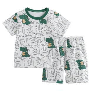 2026新款儿童短袖套装纯棉童T恤夏季童装女童短裤婴儿衣服夏装薄