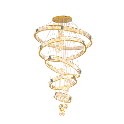别墅挑空客厅吊灯轻奢中空大吊灯