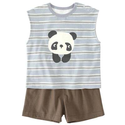 巴厘小猪宝宝套装夏季薄款两件套