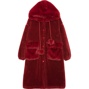 Bananagirl睡衣女新款冬季加厚保暖红色新年长款睡袍可外穿家居服