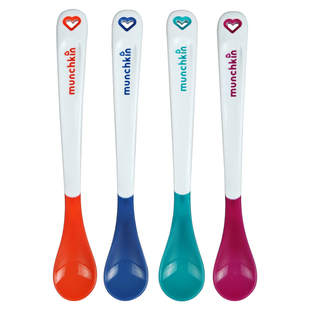 美国Munchkin麦肯奇软头勺宝宝勺子婴儿变色软头感温勺软硅胶勺头