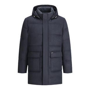 Alfieri艾法利24冬白鹅绒羽绒服保暖舒适休闲百搭中长款男士外套