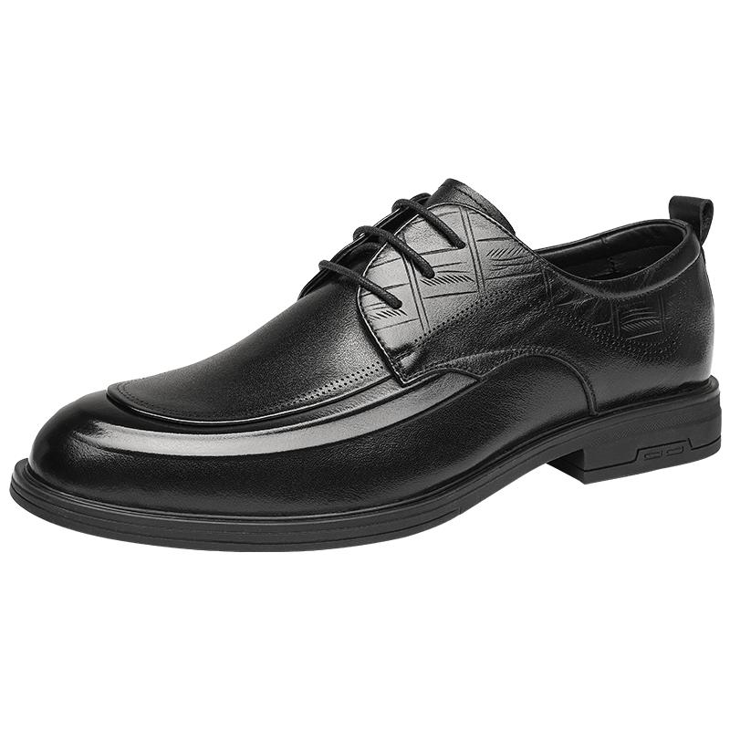 红蜻蜓男鞋2025秋季真皮商务正装西装皮鞋男士单鞋新郎婚鞋英伦风