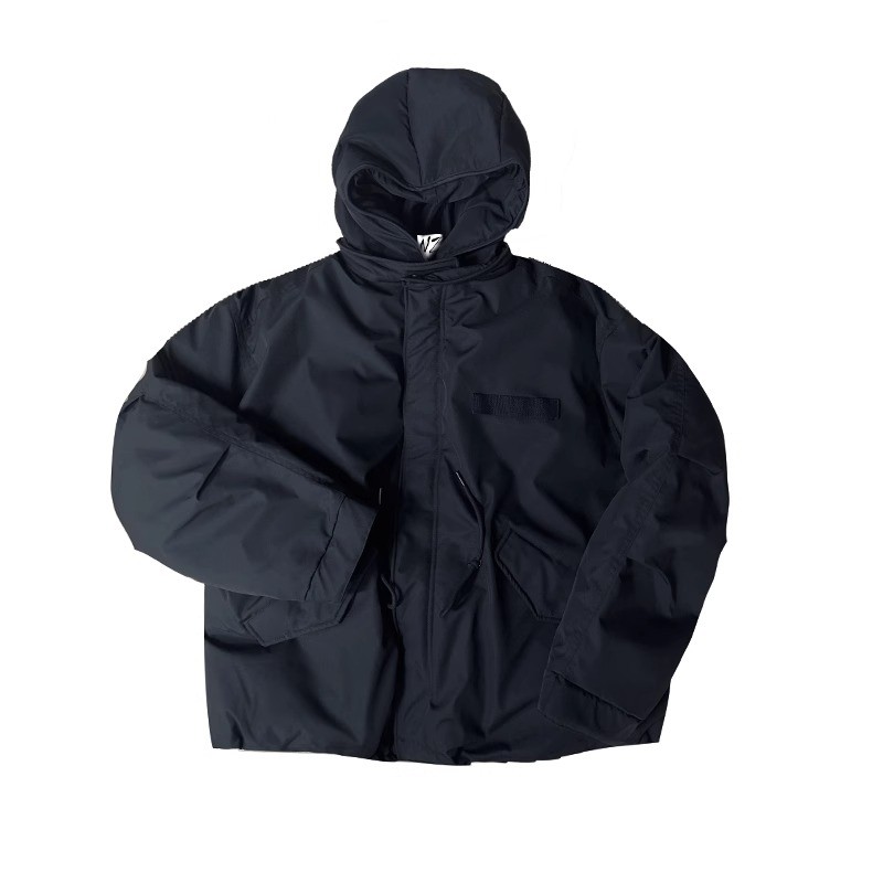 CARLISLE 简约短款棉衣连帽日系oversize加厚面包服男女工装外衣